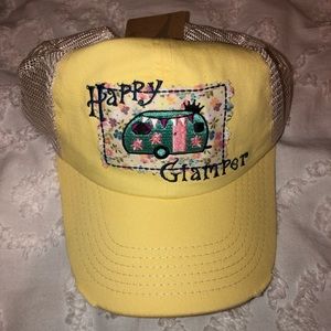 “Happy Glamper” hat. never worn before